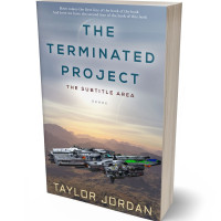 3D view of Premade Science Fiction Book Cover - Pink Swan