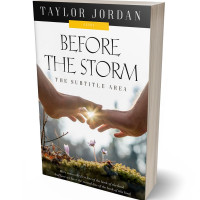 3D view of Premade Nature Book Cover - Taupe