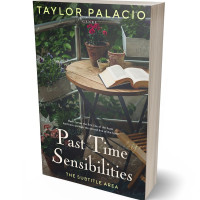 3D view of Premade Literary Fiction Book Cover - Lunar Green