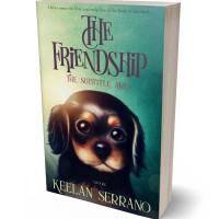 3D view of Premade Abstract Book Cover - Te Papa Green