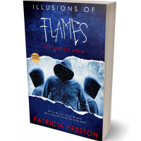 3D view of Premade Abstract Book Cover - Black