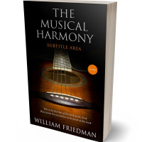 3D view of Premade Music Book Cover - Black