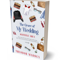 3D view of Premade Abstract Book Cover - Athens Gray