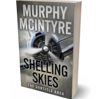 3D view of Premade Action & Adventure Book Cover - Fuscous Gray