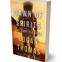 3D view of Premade Science Fiction Book Cover - Chalky