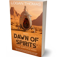 3D view of Premade Science Fiction Book Cover - Raw Sienna