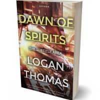 3D view of Premade Science Fiction Book Cover - Saddle