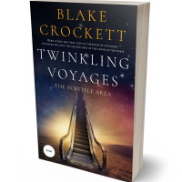 3D view of Premade Abstract Book Cover - Steel Gray