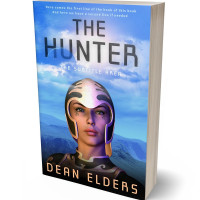 3D view of Premade Science Fiction Book Cover - Cornflower Blue