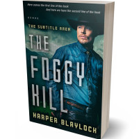 3D view of Premade Action & Adventure Book Cover - Bottle Green