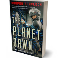 3D view of Premade Science Fiction Book Cover - Vanilla