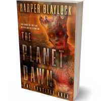 3D view of Premade Science Fiction Book Cover - Walnut