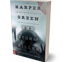 3D view of Premade Mystery & Thriller & Suspense Book Cover - Outer Space