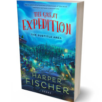 3D view of Premade Fantasy Book Cover - Blue Dianne