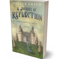 3D view of Premade Surreal Book Cover - Heathered Gray