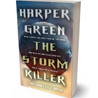 3D view of Premade Science Fiction Book Cover - Akaroa