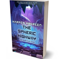 3D view of Premade Science Fiction Book Cover - East Bay