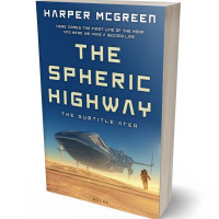 3D view of Premade Science Fiction Book Cover - Astronaut