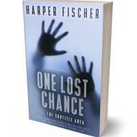 3D view of Premade Horror Book Cover - Periwinkle Gray