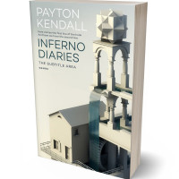 3D view of Premade Abstract Book Cover - Outer Space