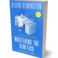 3D view of Premade Science & Nature Book Cover - Royal Blue