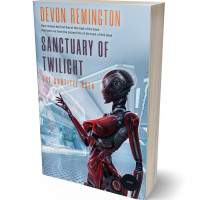 3D view of Premade Science Fiction Book Cover - Rock Blue