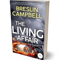 3D view of Premade Abstract Book Cover - Ship Gray