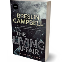 3D view of Premade Mystery & Thriller & Suspense Book Cover - Mist Gray