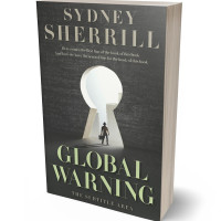 3D view of Premade Abstract Book Cover - Fuscous Gray