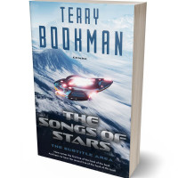 3D view of Premade Science Fiction Book Cover - Cloud Burst