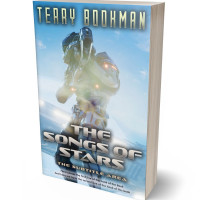 3D view of Premade Science Fiction Book Cover - Heather