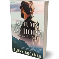 3D view of Premade Literary Fiction Book Cover - Outer Space