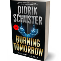 3D view of Premade Science Fiction Book Cover - Black