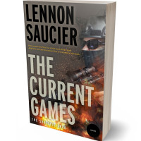 3D view of Premade Mystery & Thriller & Suspense Book Cover - Taupe