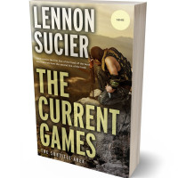 3D view of Premade Action & Adventure Book Cover - Lisbon Brown
