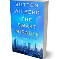 3D view of Premade Science Fiction Book Cover - Dodger Blue