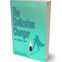 3D view of Premade Chick Lit Book Cover - Downy