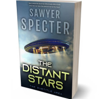 3D view of Premade Science Fiction Book Cover - Outer Space