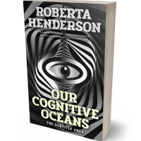 3D view of Premade Abstract Book Cover - Moon Mist