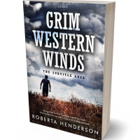 3D view of Premade Mystery & Thriller & Suspense Book Cover - French Gray