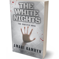 3D view of Premade Mystery & Thriller & Suspense Book Cover - French Gray