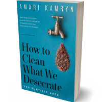 3D view of Deep Cerulean #9583 - Premade Abstract Book Cover