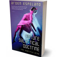 3D view of Premade Science Fiction Book Cover - East Bay