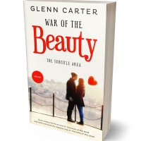 3D view of Premade Romance Book Cover - Ecru White