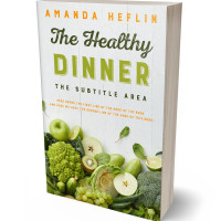 3D view of Premade Health & Dieting & Fitness Book Cover - Green White