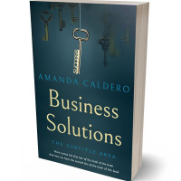 3D view of Premade Business Book Cover - Blue Dianne