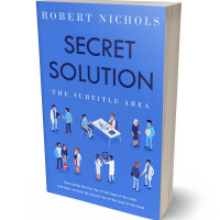 3D view of Premade Medical Book Cover - Royal Blue