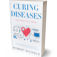 3D view of Premade Medical Book Cover - White Lilac