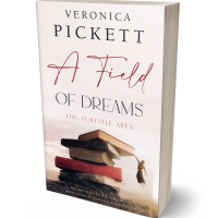 3D view of Premade Poetry Book Cover - Woody Brown