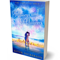 3D view of Premade Romance Book Cover - Denim